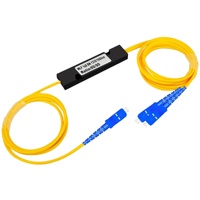 Fibra óptica 1x2 fibra óptica Abs Box Plc Splitter con conector LC/PC de alta calidad