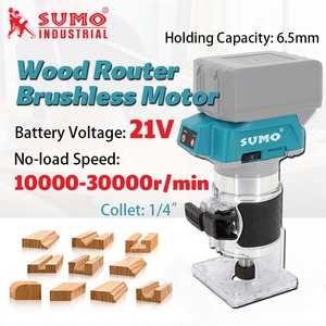SUMO-Enrutador de base fija de grado industrial de 21V, potente enrutador inalámbrico de madera sin escobillas, batería de litio universal - Product Image 2