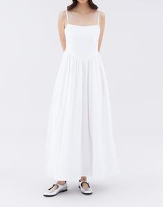 Vestido Largo <span class=keywords><strong>Sexy</strong></span> de Verano para Mujer, Elegante Camisola Blanca de Lino Tejido Lavable - Product Image 1