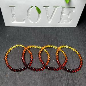 Bracelet en cristal d'<span class=keywords><strong>ambre</strong></span> bijoux de mode bracelet de perles rondes pour la décoration - Product Image 5