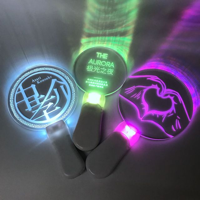 Starshining OEM Supplier KPOP Idol Official Colorful Acrylic Custom 3D LOGO LED Glowing Light Stick for Event Fans