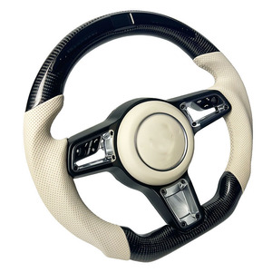 พวงมาลัยรถยนต์คาร์บอนไฟเบอร์สีขาว เหมาะสำหรับรถปอร์เช่ 911 918 718 เคย์แมน จีทีเอส คาร์เรร่า เคย์เอนน์ จีทีทูอาร์เอส มาคัน พานาเมร่า เทย์แคน - Product Image 6