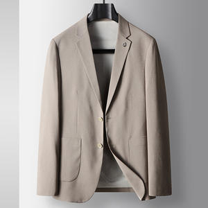 2025 nuovo Design da <span class=keywords><strong>uomo</strong></span> di alta qualità sottile elastico Casual <span class=keywords><strong>giacca</strong></span> di <span class=keywords><strong>lino</strong></span> per abbigliamento Casual da lavoro estivo - Product Image 1