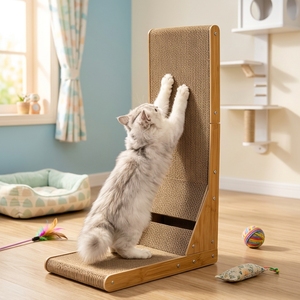 Grattoir incliné personnalisé OEM en carton ondulé vertical pour aiguiser les griffes – Vente en gros - Product Image 2