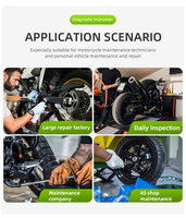 Herramienta de Diagnóstico para Motocicletas M100PRO, Probador de Batería de 12V Multi-idioma, Versión Completa, Escáner OBD2, Pantalla LCD Inalámbrica