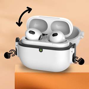 Accessoires de téléphone au design moderne, étui étanche pour écouteurs, verrouillage par interrupteur, couverture rigide pour <span class=keywords><strong>Airpods</strong></span> 1/2/3 Pro 2 - Product Image 3