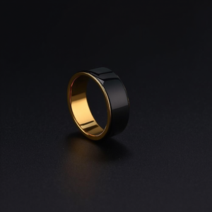 แหวนแฟชั่น สแตนเลสสตีล 316L ชุบทอง PVD ทนทาน ดีไซน์ทันสมัย - Product Image 3