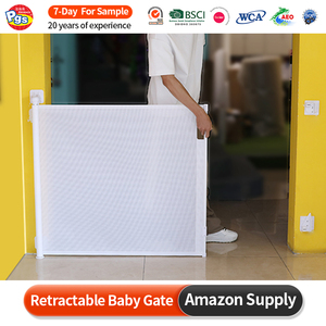 Barrière de sécurité pour bébé Prodigy SG027 multifonctionnelle, en maille, à fixer au mur, haute, 37,9 pouces, rétractable, pour cuisine, chambre à coucher - Product Image 6