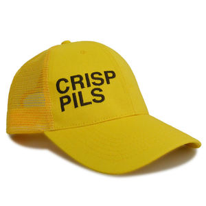 6 Panel Cotton Yellow Trucker <b>Hat</b> Custom Embroidery Logo Trucker <b>Hats</b> <b>Summer</b> Cool Mesh Trucker Caps - Product Image 1