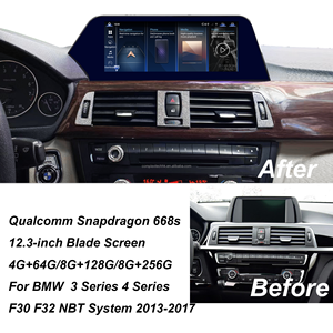 Pantalla de hoja de 10,25 "Snapdragon 668S 8G + 256G Reproductor de DVD multimedia para BMW Serie 3 F30 F31 F32 2013-2018 NBT - Product Image 2
