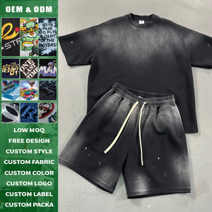 เสื้อยืดโอเวอร์ไซส์แบบย้อมสีสแปลช ระบายอากาศได้ดี ไม่ยับ สไตล์สตรีทแวร์ รับสกรีนโลโก้ - Product Image 1