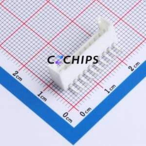 W200110K-10PW2113 Wire-to-Board Pin Header Bent Lead Through Hole,P=2mm Connector 1x10P 2mm Right Angle Insert HY - Product Image 1