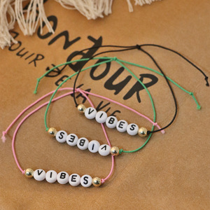 Bracelet d'<span class=keywords><strong>amitié</strong></span> ajustable en corde de caoutchouc arc-en-ciel tressé à la main, personnalisé et tendance, collection très prisée - Product Image 3