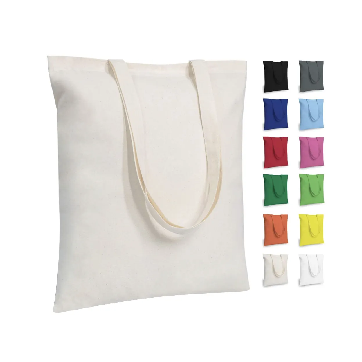 最高品質の卸売カスタムトートバッグカスタムプリントロゴキャンバスショッパーバッグジッパー付き再利用可能なショッピングキャンバスバッグ