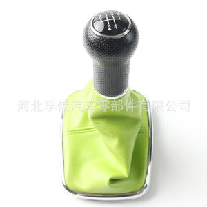 Funda para palanca de cambios de coche, cuero PU, color verde, para Volkswagen Golf 4, 5, 6 velocidades, transmisión manual - Product Image 1