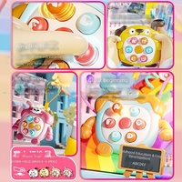 Jouet transfrontalier en plastique de poche, type Whack-a-mole, en forme de canard mignon, anti-stress, éducatif, à pousser et à jouer, mini, adorable, pour parents et enfants