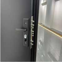 Porte d'entrée en acier insonorisée et économe en énergie, porte d'entrée moderne de luxe pour personnalisation technique, entrée d'appartement moderne