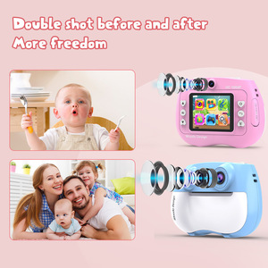 Meilleurs cadeaux pour les enfants Appareil photo High-Definition1080P à double objectif MicroSD Appareil photo CMOS à impression instantanée pour enfants - Product Image 4