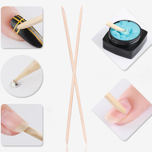 Mini Stick en bois Orange à Double tête pour cuticules, jetables, 100 pièces, élimine la peau morte, pour manucure et Nail art - Product Image 4