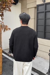 Soft Warm Stand Collar Faux Two Piece Knit <b>Cardigan</b> <b>Men</b> Thermal Knitted Sweater Jacket Button Front <b>Long</b> Sleeve Outerwear - Product Image 4