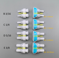 Matelas pneumatique 1/4 "Double port Valved Female Body Quick Disconnect Tube Coupling Quick Shut Off Hose Connector