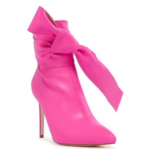 Bottines courtes sexy pour femme à bout pointu, extensibles, à talon aiguille, avec nœud en dentelle - Product Image 5