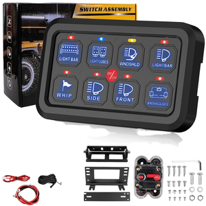 8 gang RGB chuyển đổi momentary xung tự động thay đổi độ sáng bảng điều khiển phổ phụ mạch điều khiển Relay hộp không thấm nước cho xe - Product Image 1