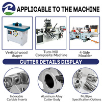Tête de coupe hélicoïdale à usinage intensif, vente directe usine, pour le travail du bois, avec inserts TCT, pour dégauchisseuse à quatre faces