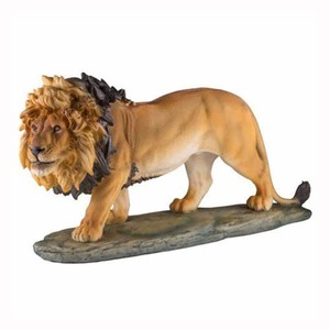 Home Decoration <strong>Life</strong> <strong>Size</strong> Black Resin <strong>Statue</strong> of a <strong>lion</strong> Wearing a Crown for Wholesale - Product Image 4