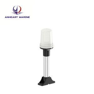 Luces de Navegación LED de Acero Inoxidable de 12V-24V CC, Luces de Anclaje Circundantes con Base de Montaje para Yates, 8 Luces Marinas - Product Image 4