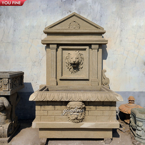 आउटडोर उद्यान संगमरमर करूब मूर्तियों पत्थर की दीवार पानी के फव्वारे - Product Image 6