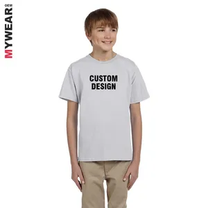 76000B детская простая футболка из органического хлопка, футболка без рисунка, с коротким рукавом, с индивидуальным принтом