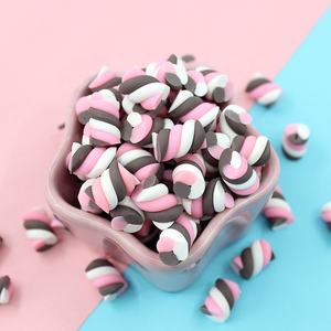 10*10*15MM Piezas de Algodón de Azúcar de Simulación Coloridas, Barra de Caramelo Suave de Arcilla Polimérica de Colores Arcoíris para Decoración Infantil - Product Image 4