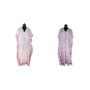 Robe longue musulmane pour femme Caftan moderne Fabricant de vêtements pour femme Kimono indien en coton Robe caftan longue et courte - Product Image 1