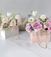 Sac fourre-tout tendance pour fleurs, boîte cadeau bouquet, emballage pour fleuriste, boîte d'emballage pour fleurs de la Saint-Valentin, vente en gros pour fleuriste