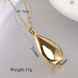 QIUHAN Collana con Ciondolo a Goccia in Acciaio Inossidabile, Incisione <span class=keywords><strong>Nome</strong></span> e Ritratto, Porta Ceneri, Regalo Anniversario 'My Love', Urna Personalizzata per Animali Domestici - Product Image 6