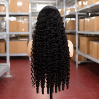 Pelucas de Cabello Humano con Encaje Frontal HD 13x4, Cabello Rizado Birmano, Peluca de Cabello Humano Virgen con Encaje Frontal, Peluca de 40 Pulgadas, 12A, Cutícula Alineada