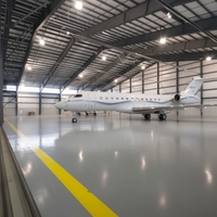 Hangar préfabriqué en structure acier 50x55m pour la maintenance des avions Airbus A320 aux Émirats arabes unis