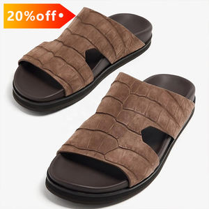 SHIKOL özel arapça sandalet kahverengi egzotik erkekler slaytlar el yapımı arap terlik İtalyan en kaliteli gerçek deri erkekler arapça sandalet - Product Image 1