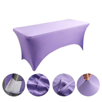 Nappes extensibles d'exposition avec logo personnalisé de haute qualité Couverture de table élastique en spandex ajustée rectangulaire sans plis pour les événements