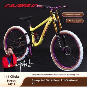 Bicicletta da Montagna Soft-tail per Downhill, Unisex, con Cambio a Velocità Variabile, per Fuoristrada, Giovani, Studenti e Adulti, con Ammortizzazione - Product Image 2