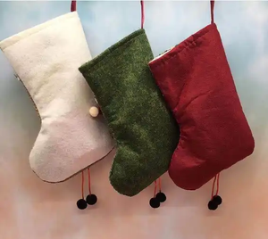 Chaussettes de Noël 3D en peluche Père Noël et Bonhomme de neige, tricotées douces, pour cheminée, sapin, cadeau de fête, décoration intérieure - Product Image 4