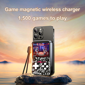 New 15W Từ Không Dây Nhanh Chóng Sạc 2-Trong-1 Di Động Retro Chơi Game Ngân Hàng Điện Cầm Tay Trò Chơi Giao Diện Điều Khiển Cho On-The-Go Giải Trí - Product Image 2