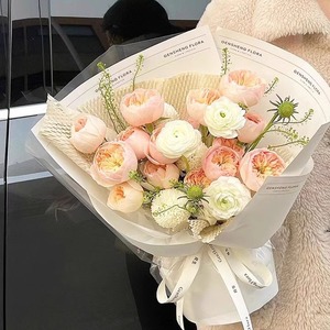 Jianyuefenghuawanghongzhi Papel rojo inglés Ramo de rosas Papel de embalaje Nuevos materiales florales chinos para <span class=keywords><strong>el</strong></span> Día de San Valentín - Product Image 4