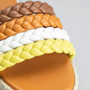 Sandales d'été à <span class=keywords><strong>plateforme</strong></span> pour femmes, chaussures confortables à bout ouvert large et antidérapantes, Espadrilles de plage - Product Image 2