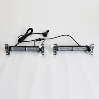 Nuevas Luces Estroboscópicas LED para el Interior del Automóvil, Luces Intermitentes de Emergencia para el Parabrisas, Barra de Luces de Advertencia, Color Ámbar Blanco, Montaje con Ventosas