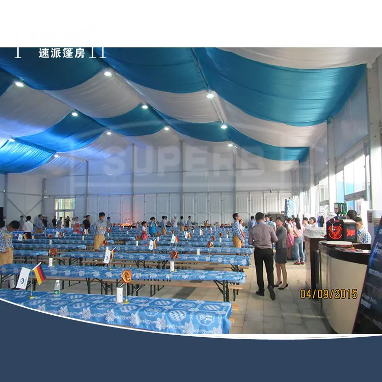 Tenda Restoran Luar Ruangan Tahan Hujan, 25X30 dengan Kain Dilapisi PVC