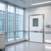 Porte en acier vitrée K-draw Healthcare, porte coupe-feu en verre pour hôpitaux, cliniques, laboratoires, projets commerciaux