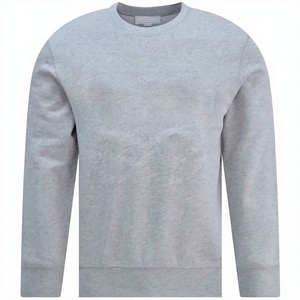 Sudadera Gris con Logotipo Personalizado, 100% Algodón, Cuello Redondo, Ribetes y Dobladillo Acanalados, Sudadera Tipo Pullover, Tejido de Punto - Product Image 1
