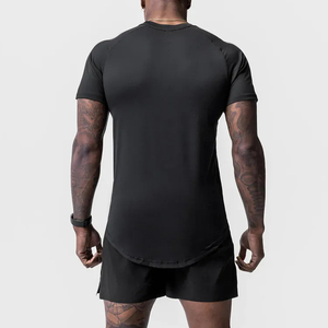 Verano transpirable, absorción de humedad hombres cuello redondo deportes manga corta Camiseta secado rápido correr camiseta - Product Image 3